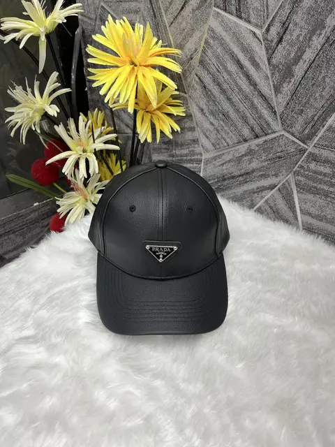 Prada Re Edition Premium Leather Unisex Cap (With Safety Box)