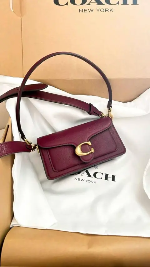 Coach CB Tabby 20 Wine Crossbody Bag With OriginalBox DustCover Highend