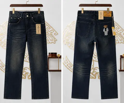 Ralpxh Lauren IMPORTED STORE ARTICLE JEANS BLACK AND GREEN SET