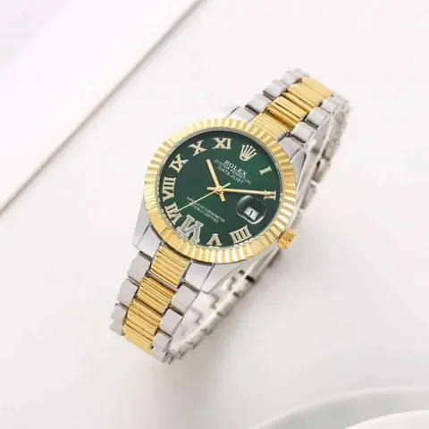 Rolex Oyster Perpetual Date Just 2Ton-Gold-Green