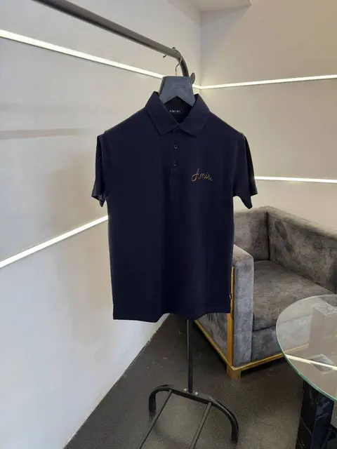 Amiri turkish imported front and back print tshirt navy blue sale