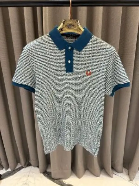 Fred Perry Chest Logo Polo T-shirt Sky Green