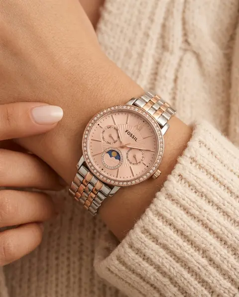 Fossil Es3121 Jacqueline Sun Moon Two-Tone-Copper