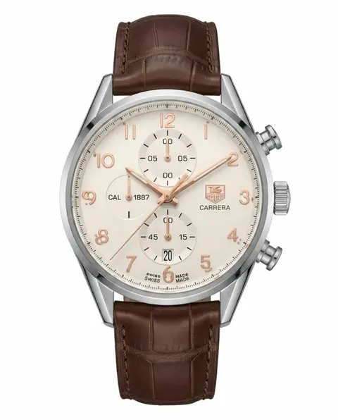 TAG heuee r Carrera Caliber 1887 Brown white Dail