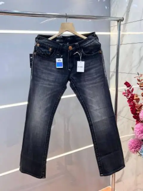 True Religio n Dark Shade Premium Imported Stretchable Lycra Fabric Straight fit Denim with Back Flap pocket Design 3303