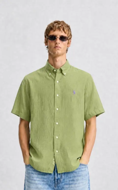 Ralph LAUREN P-OLO IMPORTED STORE ARTICLE SHIRT leelan fabric