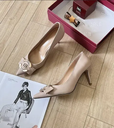 Balenciaga BB Paris Pump Heels Apricot For Her With Original Box And Carry Bag