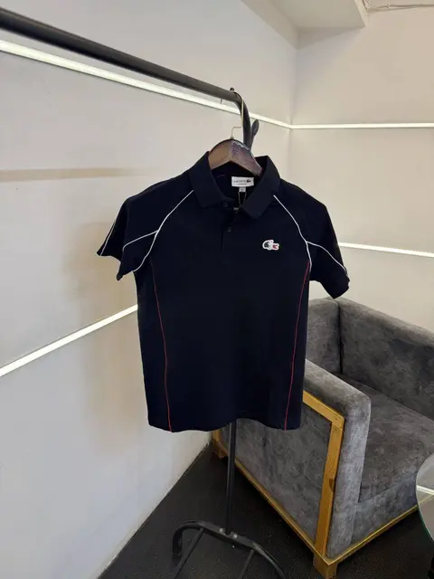 Lacoste imported polo tshirt navy blue