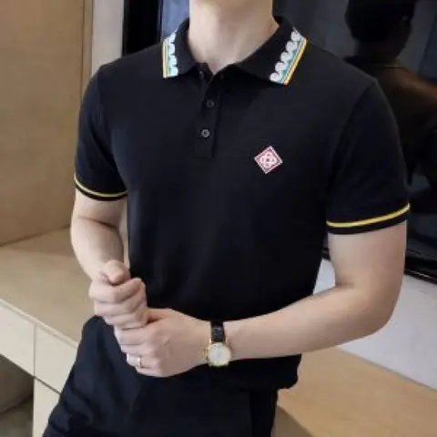 Casablanca imported polo Tshirt Black