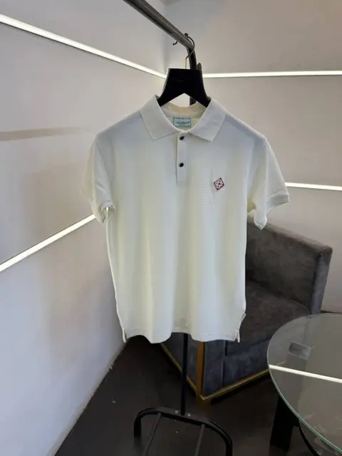Casablanca cream imported knitted fabric polo tshirt sale