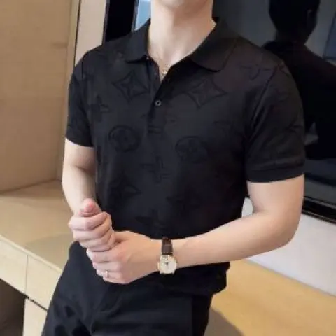 vuitton imported polo t-shirt black