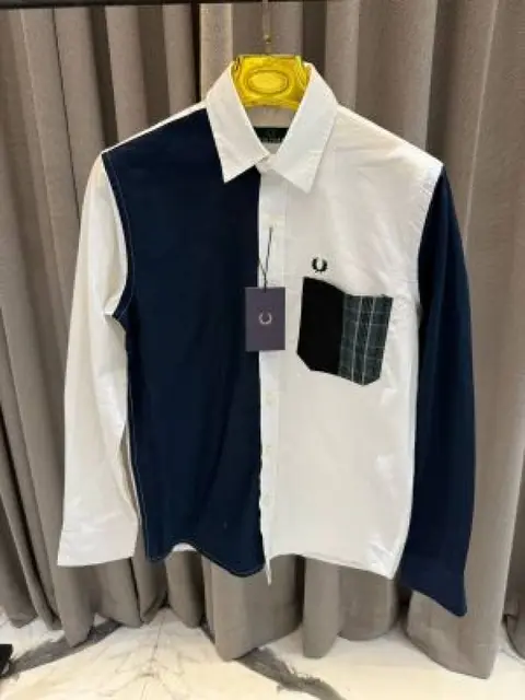 Fred peery imported shirt Blue White