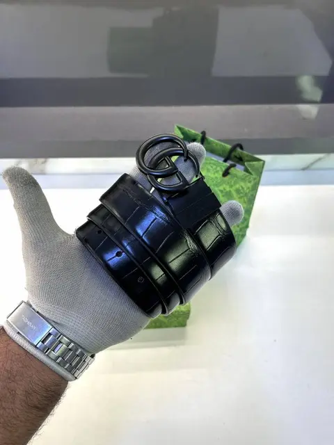 Gucci Reversible Full Black Belt Fa 289