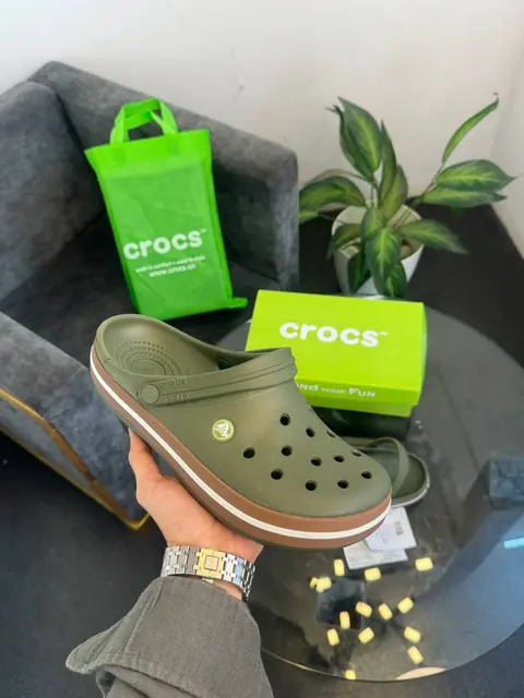Crocs Crocband Gum Clog Khaki