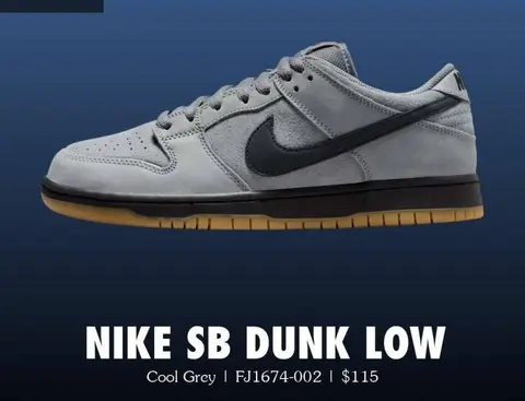 Nike Sb Dunk Low Pro Cool Grey For mens