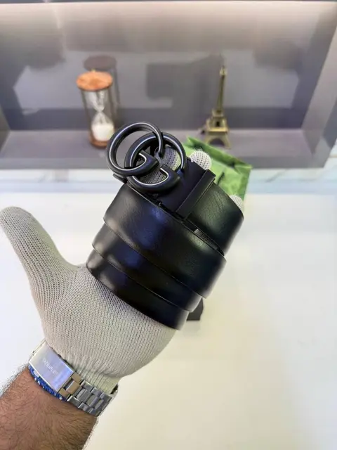 Gucci Black Silver Premium Quality Belt Fa 1304