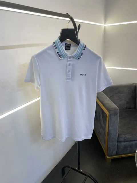 Hugo bos premium imported polo tshirt white