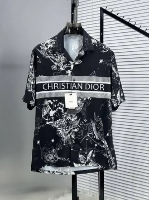 Christian Diyor Signature Half Sleeves Shirt Black