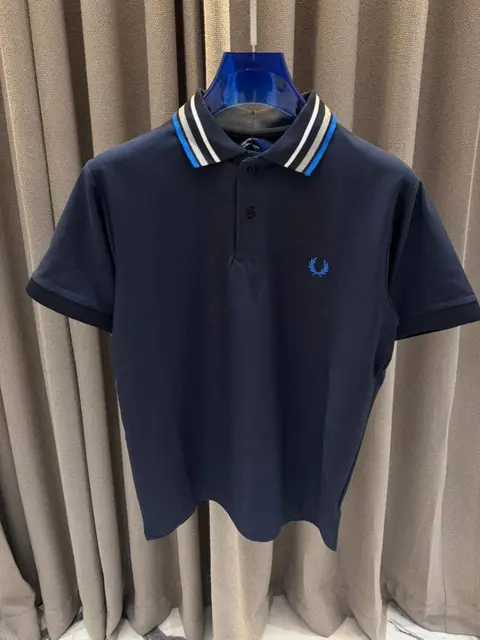 Fred Perry Chest Logo Polo T-shirt Navy