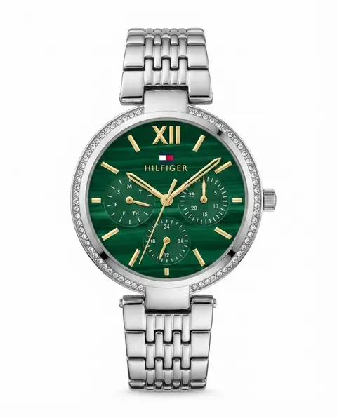Tommy Hilfiger Sophia multi-function Silver Green Dial