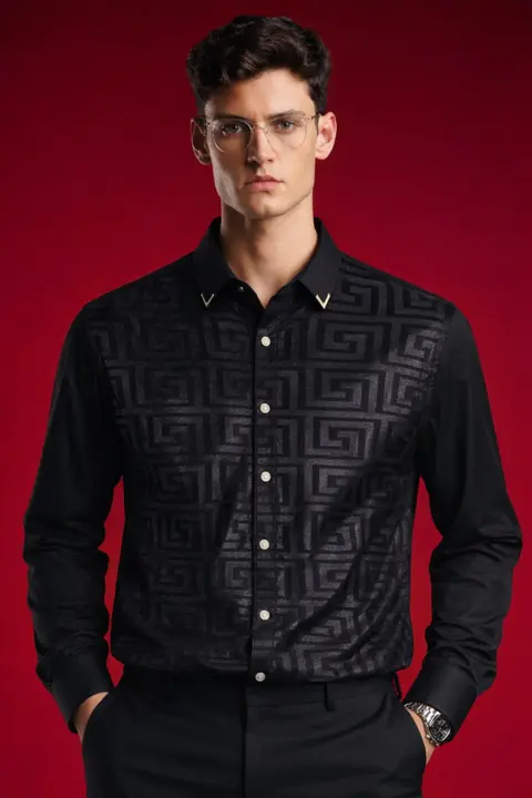 Versace IMPORTED STORE ARTICLE DIAMOND SHIRT