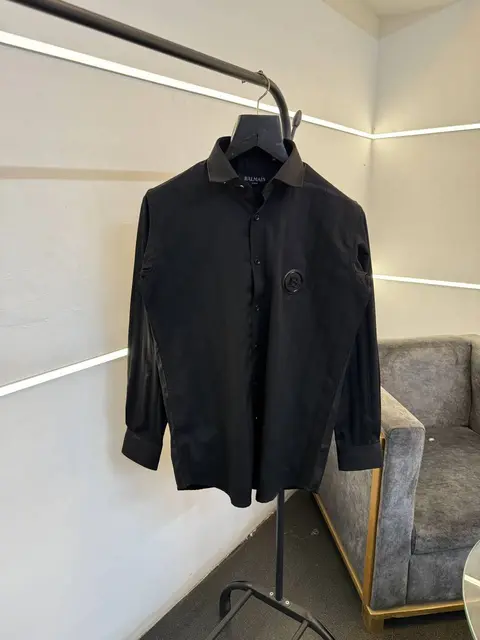 Balmain knitted design high quality imported shirt proper box packing black sale