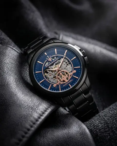 Maserati Successo Skeleton automatic black-blue