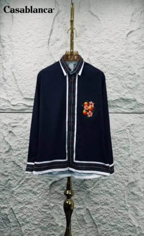 Casablanca Signature Logo Full Sleeves Shirt Black