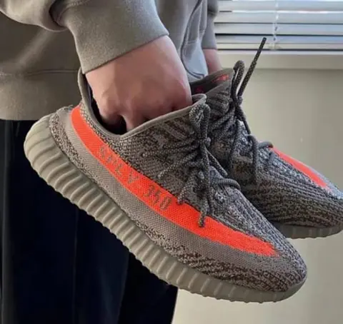 yeez yy sply 350 V2 Belga Grey orange with All Accessories 231