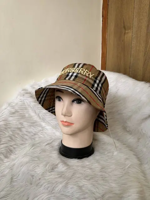 Burberry Monogram Beige Front Logo Premium Unisex Bucket Hat With Safety Box