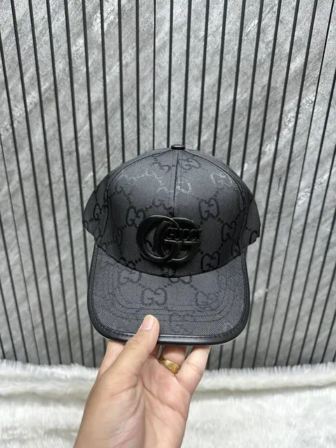 Gucci GG Front Black Logo Premium Unisex Cap
