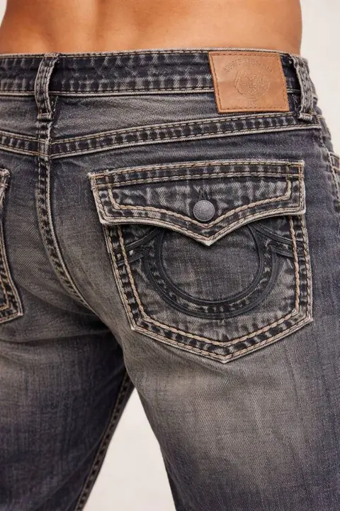 True Religio n Boot cut Premium Imported Stretchable lycra fabric Denim with back flap pocket Design 3782