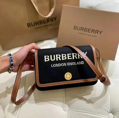 Burberry Horseferry Canvas Sling With Original Box