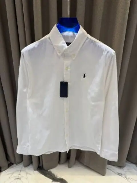 Ralph Lauren Chest Logo Full Sleeves Shirt White