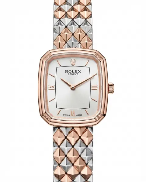 Rolex Square Two Tone White Dial