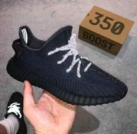 Adidas yeezy 350 v2 black lace reflactive semi ua