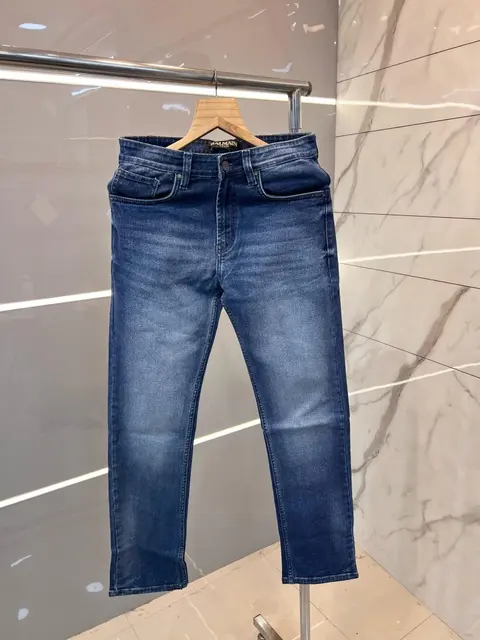 Balmain Premium Straight Fit Denim Blue 856