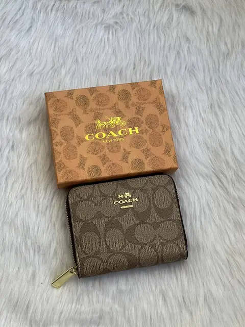 Coach 107 Apricot Mini Wallet With OriginalBox