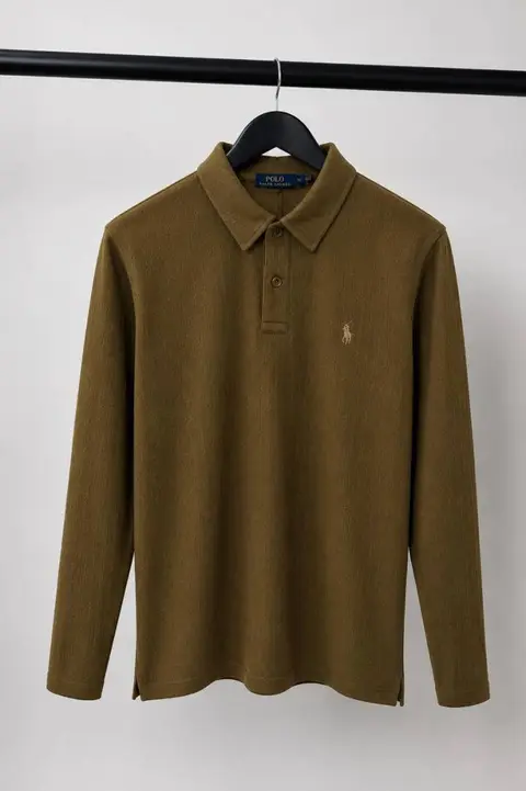 Ralph Lauren Full Sleeves Textured Polo 1055 Sale Offer VS1000