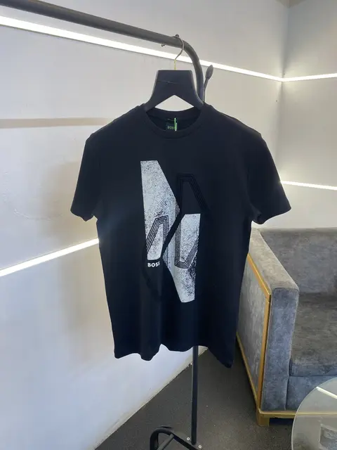 Hugo bos imported round neck tshirt black