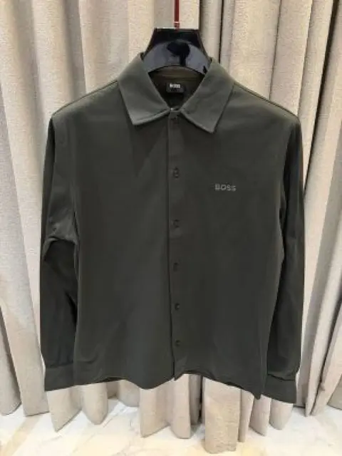 Hugo Bos imported shirt olive green