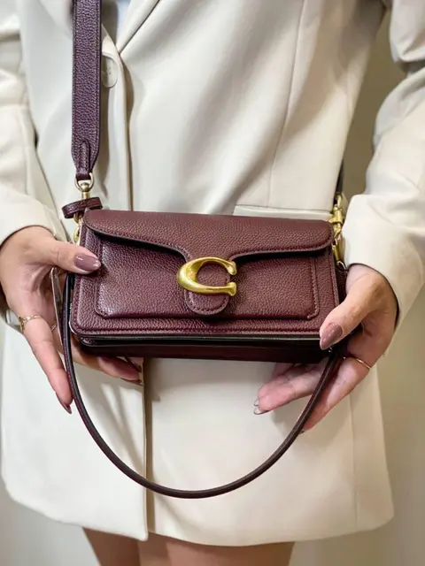 Coach CB Tabby 20 Wine Crossbody Bag With OriginalBox DustCover CarryBag 11Highend