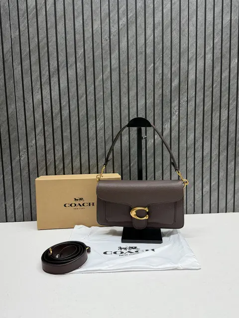 Coach Tabby 26 Coffee Shoulder Crossbody Bag With Original Box 2 Belt (Short Long)