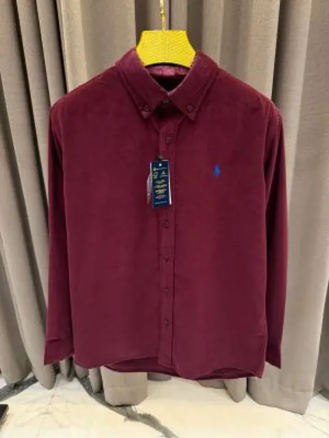 Ralph LAAUREN COUDROY SHIRTS MAROON