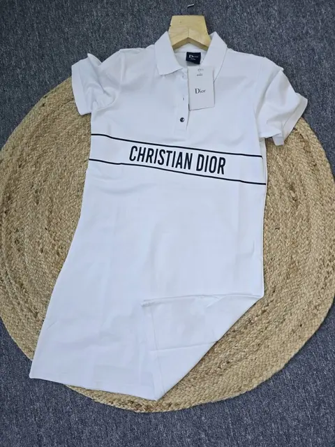 Dior Collar Long Dress White SB86-W