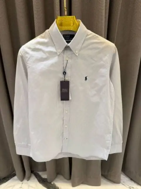 Ralph Lauren Chest Logo Full Sleeves Shirt Grey