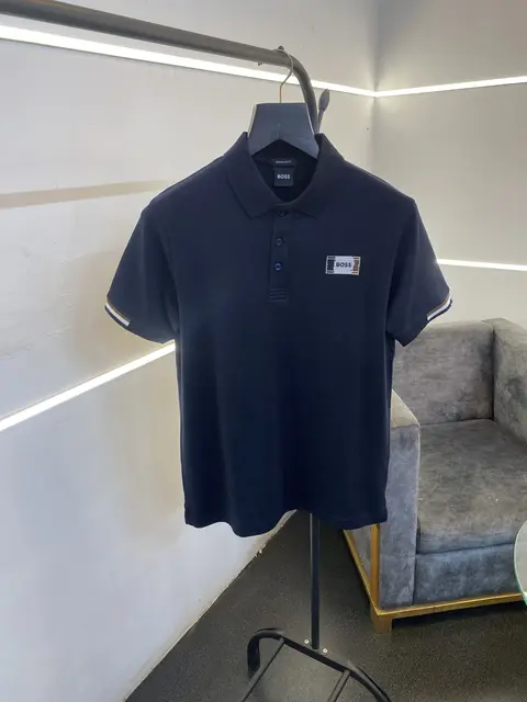 Hugo bos premium imported polo tshirt navy blue sale