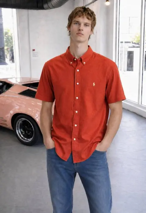 Ralph LAUREN P-OLO IMPORTED STORE ARTICLE SHIRT leelan fabric