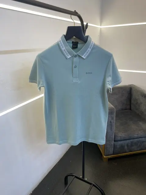 Hugo bos high quality imported polo tshirt light green sale