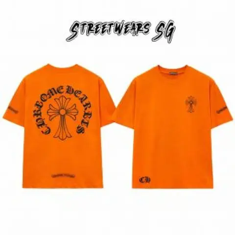 CHROME HEART ROUND NECK TSHIRT ORANGE
